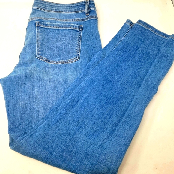 J. Jill Authentic Straight Leg-Ankle Jeans 10 Petite 10P Boyfriend Denim - Picture 2 of 7
